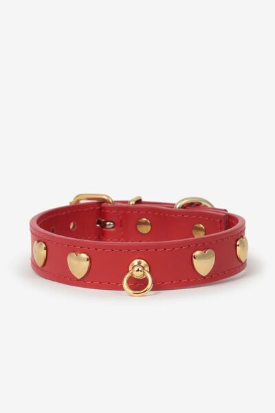 Collar with heart studs (XS-M)